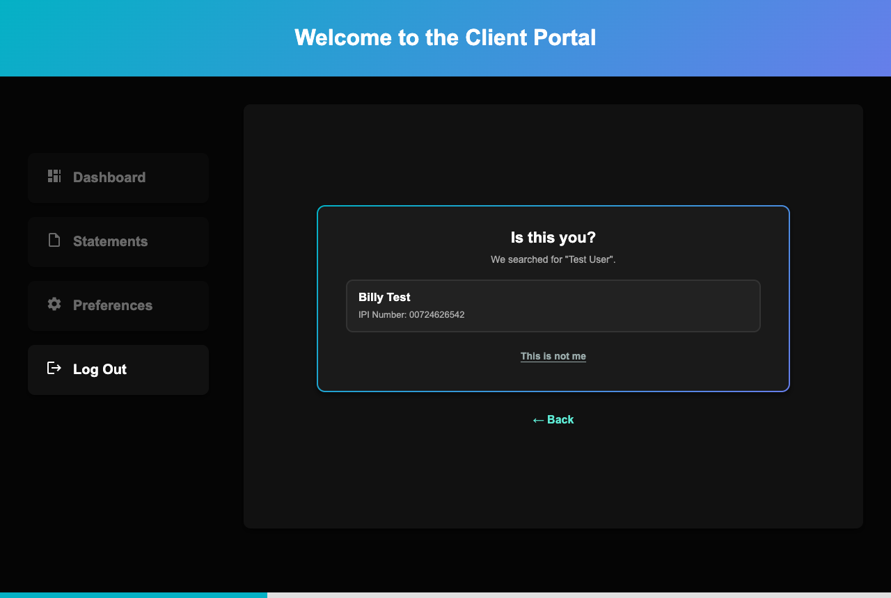 Onboarding IPI match cards asking Is this you?